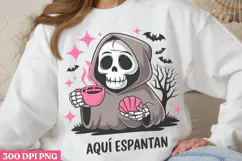 Aquí Espantan PNG, Cute Grim Sublimation PNG Product Image 2