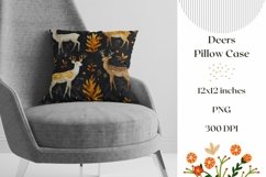 Forest Pillow Case Design, Deers Pillow Design, Forest Print Product Image 1