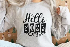 Hello 2025 Svg, New Years Svg, New Years Eve Svg, 2025 Svg. Product Image 2