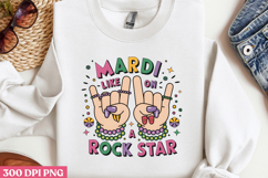 MARDI LIKE A ROCK STAR PNG, Mardi Gras Sublimation PNG Product Image 2