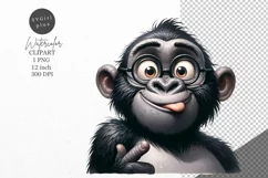 Gorilla clipart, Animals clipart, Nursery clipart Product Image 1