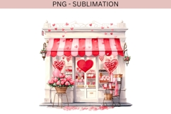 Watercolor Valentine shop png design for T-shirts Product Image 1