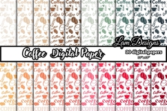 coffee digital papers, Coffee pattern, Coffee background Product Image 1