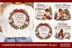 4 Christian Mom Christmas PNG Designs, 4 Faith Based Christm Product Image 1