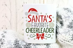 Santa's Favorite Cheerleader Svg, Christmas Cheerleader Svg. Product Image 7