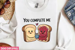 You Complete me PNG, Valentine Sublimation PNG Product Image 2