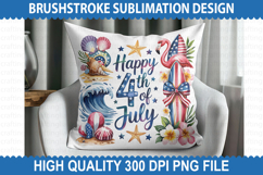 4th of July Brushstrokes Sublimation - Patriotic Brushstroke Product Image 2