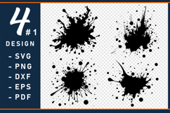 Paint Splash SVG, INK Splatter Brush Stroke SVG Files Product Image 1