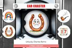 Unlucky Charms Retro Car Coaster Product Image 1