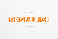 Republiko Outline Modern Geometric Display Font Product Image 1
