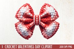 Crochet Valentines Day Clipart, Valentines Day Couplet Product Image 1