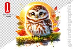 Cute Owl Clipart - PNG File Product Image 1