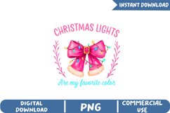 Pink Christmas Bow Sublimation, Christmas Png Product Image 1