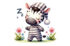 Cute Zebra Clipart - PNG File Product Image 1