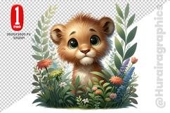 Cute Lion Clipart - PNG File Product Image 2