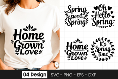 Home Grown Love Floral SVG PNG Product Image 1