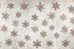 Vintage Snowflake Pattern on Aged Paper Digital Paper Product Image 1