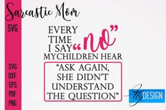 Sarcastic Mom SVG Design|Sassy Quotes SVG Design|Mum SVG Product Image 1