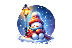 Snow Men Clipart- PNG File Product Image 2