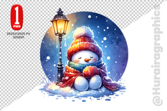 Snow Men Clipart- PNG File Product Image 1