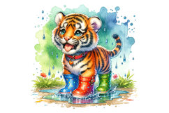 Cute Tiger Clipart - PNG File Product Image 1