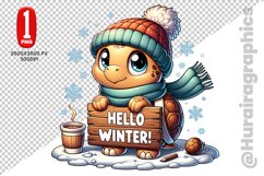 Cute Turtle Clipart - PNG File Product Image 1