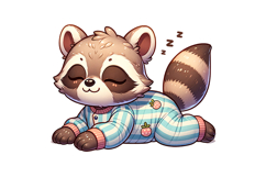 Cute Raccon Clipart - PNG File Product Image 2