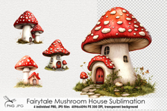 Fairytale mushroom house sublimation Product Image 1