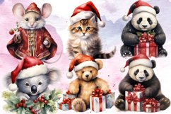 Christmas Animal Clipart Sublimation Bundle, Christmas Anima Product Image 2