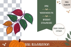 Fall Leaves Illustration, Autumn Leaves PNG, Fall Print Product Image 1