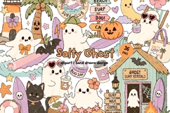 Retro Coastal Halloween Clipart Spooky Coastal Halloween Product Image 1
