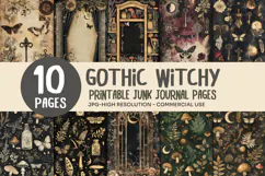 Dark Gothic Witchy Junk Journal Pages Product Image 1