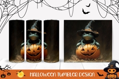Funny Halloween Frog Tumbler, Halloween Tumbler Wrap Product Image 1