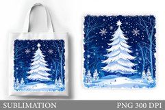 Christmas Tree Tote Bag. Christmas Tote Bag Design Product Image 1