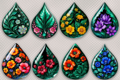 Clipart | 16 drawings - Flowers in a drop, PNG Product Image 2