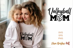 Volleyball mom svg, SVG files for cricut, laser cut files Product Image 1