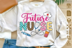 Future Nurse PNG Sublimation Design, Nursing Student Shirt Product Image 1