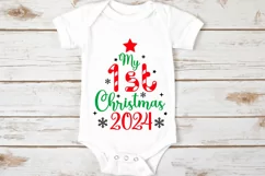 My first Christmas SVG, My 1st Christmas SVG, Baby Christmas Product Image 2
