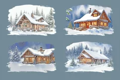 Watercolor winter cliparts. 8 PNG sublimation Product Image 2
