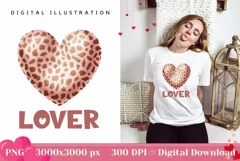 Love Illustration PNG, Valentine's Heart Sublimation Design Product Image 1