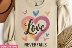 Love never fails PNG, Christian Bible Verses Sublima Product Image 2