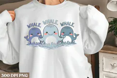 Whale whale whale PNG, Funny Animals Sublimation PNG Product Image 1