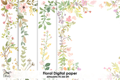 Floral digital paper, background clipart Product Image 1