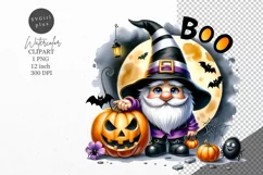 Halloween clipart, Halloween gnome clipart, Gnome clipart Product Image 1