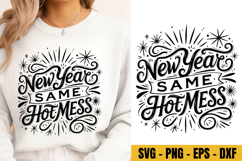 New Year Hot Mess, New Years svg, 2026 Svg, New Year Shirt Product Image 1