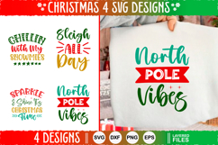 4 Christmas SVG Designs, Christmas SVG Cut file design Product Image 1