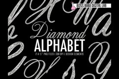 Silver Diamond Alphabet Clipart Product Image 1