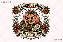A Curious Mind Is Hard To Fool Funny Smart Brain Shirt Product Image 1