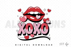 XOXO Sublimation PNG, Love XOXO Sublimation Design Product Image 1
