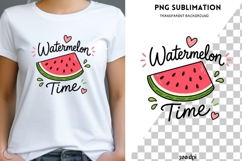 Watermelon Time PNG | Cute Summer Watermelon Design | Summer Product Image 1